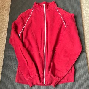 American Apparel fleece zip top size S color red